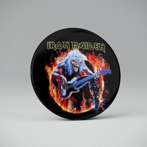 Iron Maiden badge, Iron Maiden goodies, Iron Maiden pins
