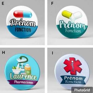 Pharmacist badge, pharmacist, personalized preparer / medical professions