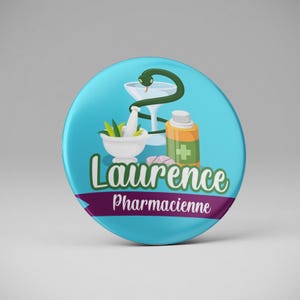 Pharmacist badge, pharmacist, personalized preparer / medical professions