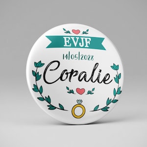 Personalized bachelorette party badge