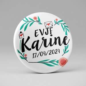 Personalized bachelorette party badge