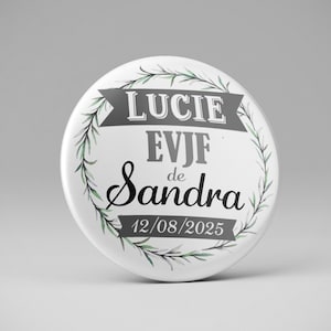 Personalized bachelorette party badge