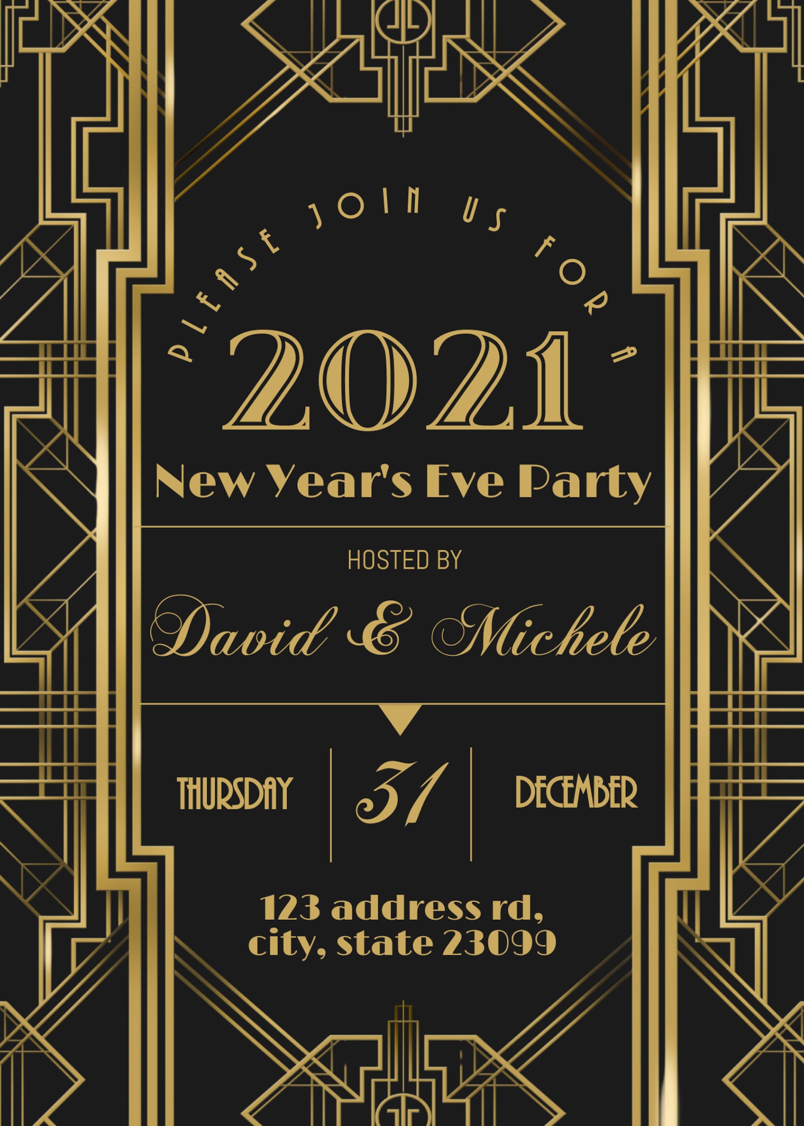 New Year's Eve Party Invitation - Etsy