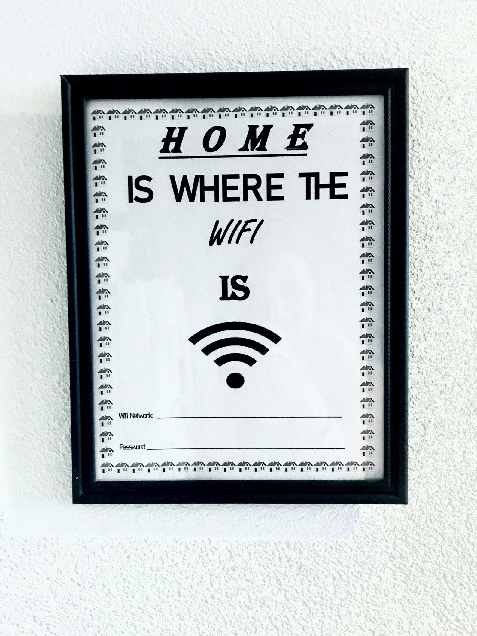 Home is where the Wifi Is Poster Sign Etsy