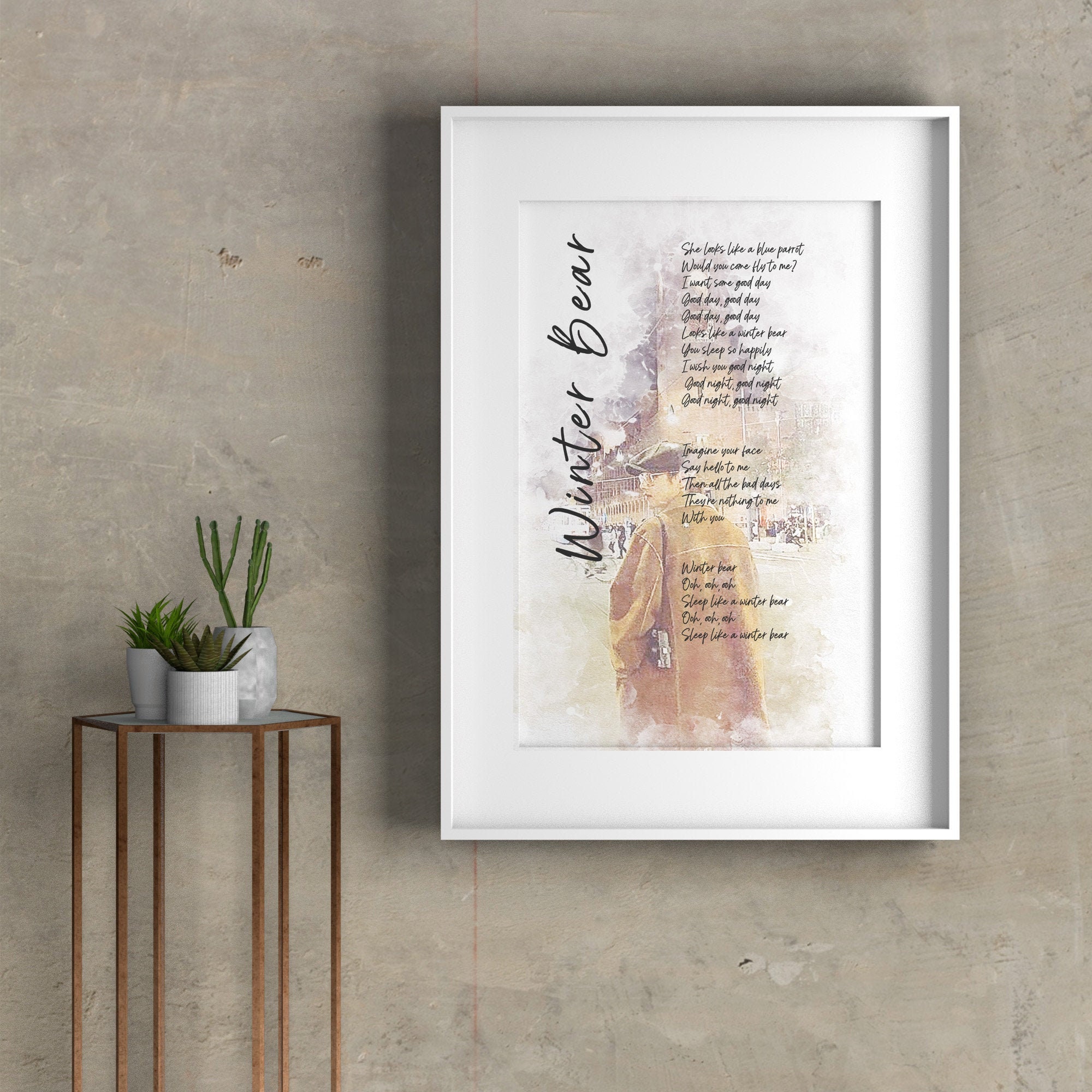 Bts Lyrics Kim Taehyung Winter Bear Bts V Taehjung Winter Etsy Bts Lyrics Kim Taehyung Winter Bear Bts V Taehjung Winter Etsy