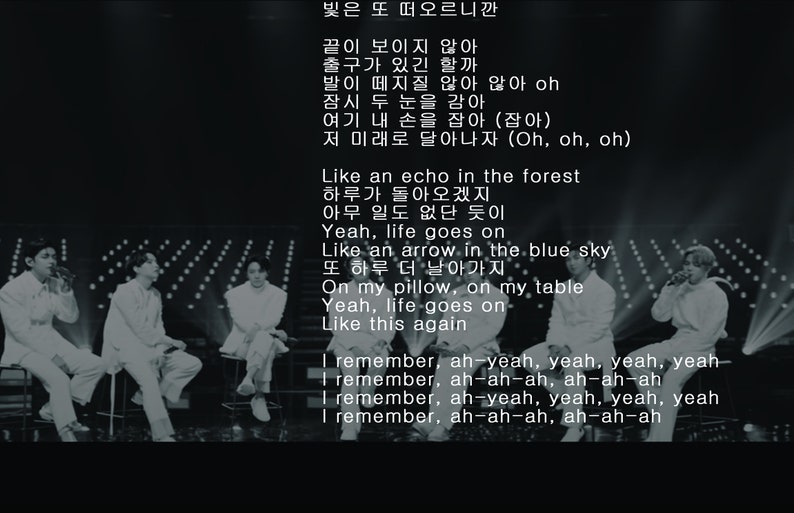 BTS Life Goes On BTS Korean Lyrics BTS Poster Bts Digital