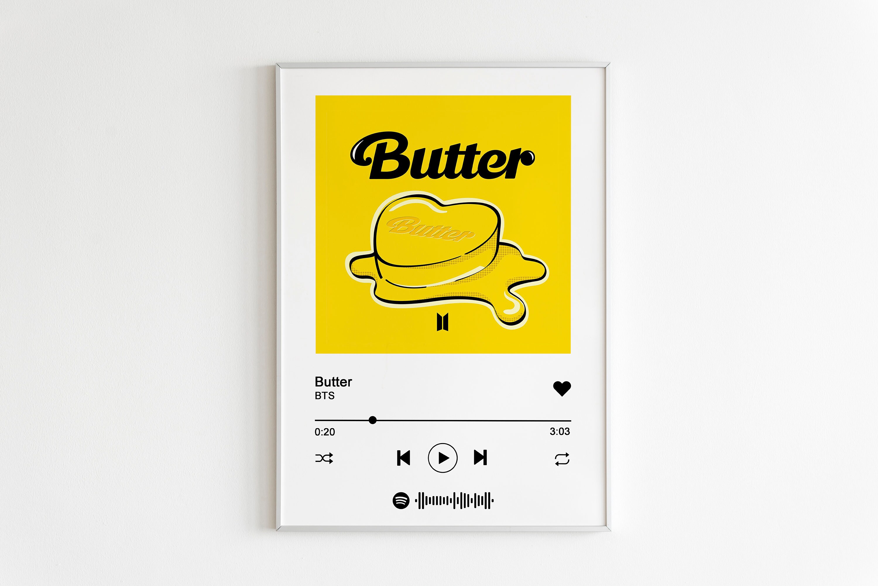BTS Butter Spotify Song Album Cover Print Kpop Wall Art Etsy UK