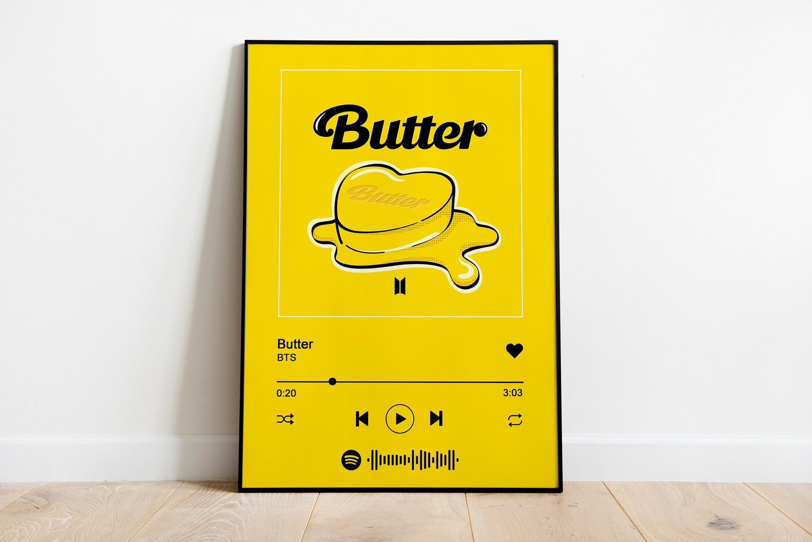 BTS Butter Spotify Song Album Cover Print Kpop Wall Art Etsy