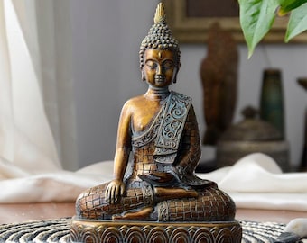 XL Thai Happy Buddha Budda 30 cm Ole Skulptur Statue Dekofigur 