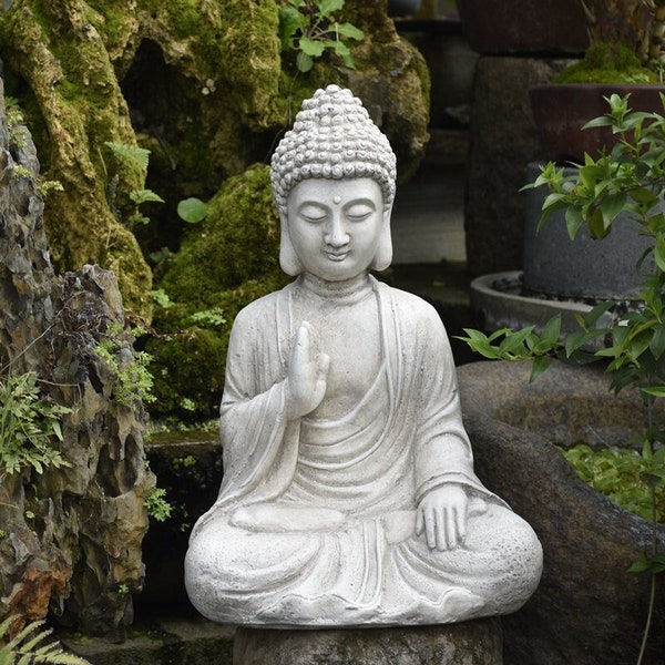 Garden Outdoor Buddha Statue Display  | Outdoor Garden Decoration Ornament | Abhaya mudra | Gifting for him or her