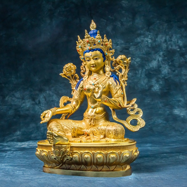 Tibetaanse groene Tara Boeddhabeeld | Spiritueel en religie | Meditatie | Boeddha decoratie en ornament | Feng Sui