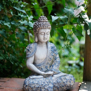 Handmade Buddha Statue Decoration Ornament Outdoor Garden Living Room Study Room Religion Spiritual Gifting for him or her image 9