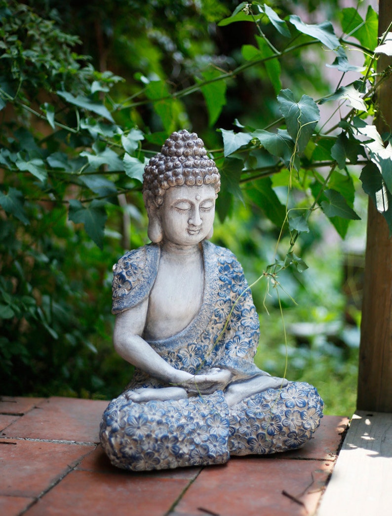 Handmade Buddha Statue Decoration Ornament Outdoor Garden Living Room Study Room Religion Spiritual Gifting for him or her image 9