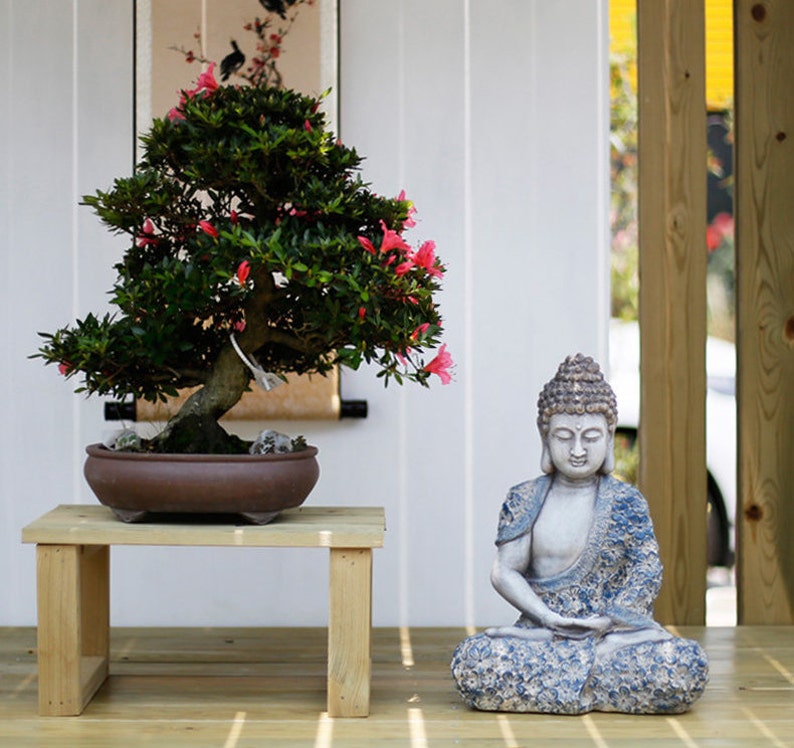 Handmade Buddha Statue Decoration Ornament Outdoor Garden Living Room Study Room Religion Spiritual Gifting for him or her image 8