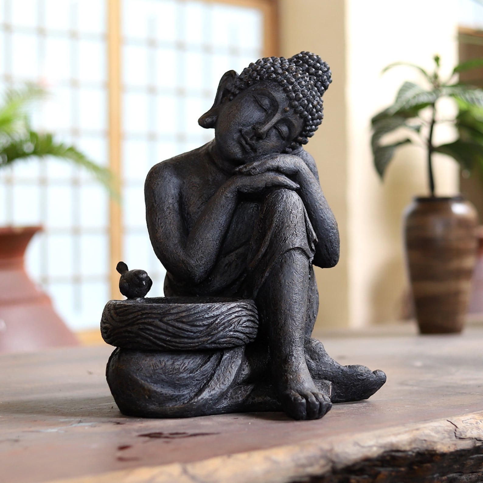 Resting Buddha Statue Planter and Pot Outdoor Garden Etsy