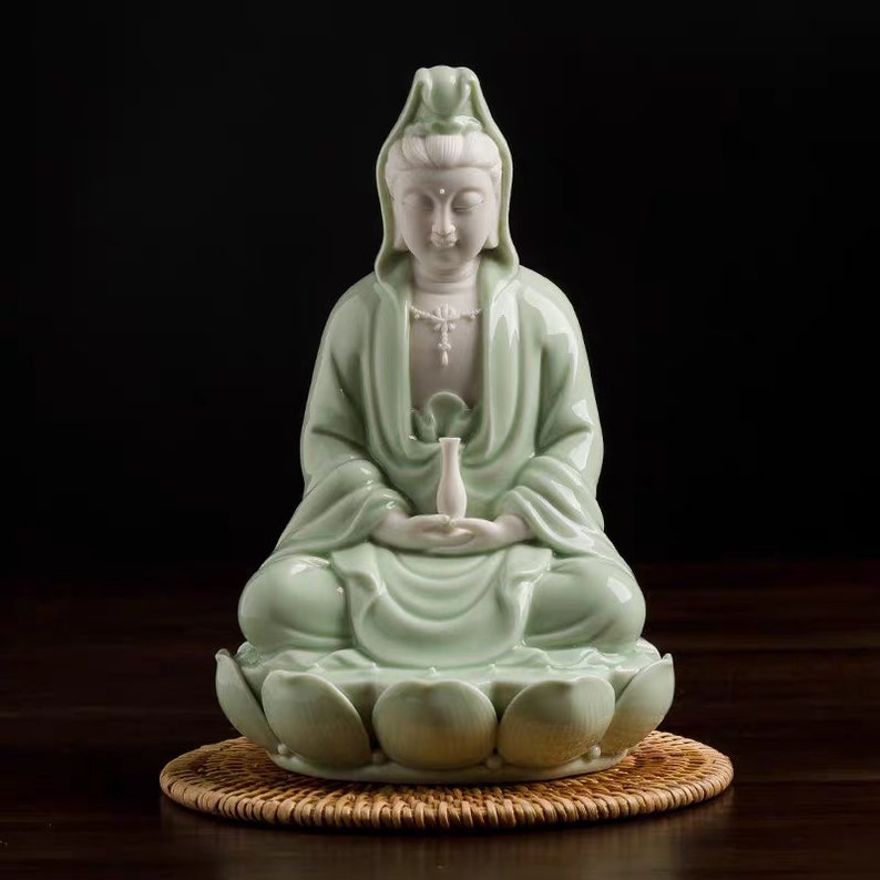 Handmade Guan Yin Buddha Statue Ornament Spiritual Religion - Etsy