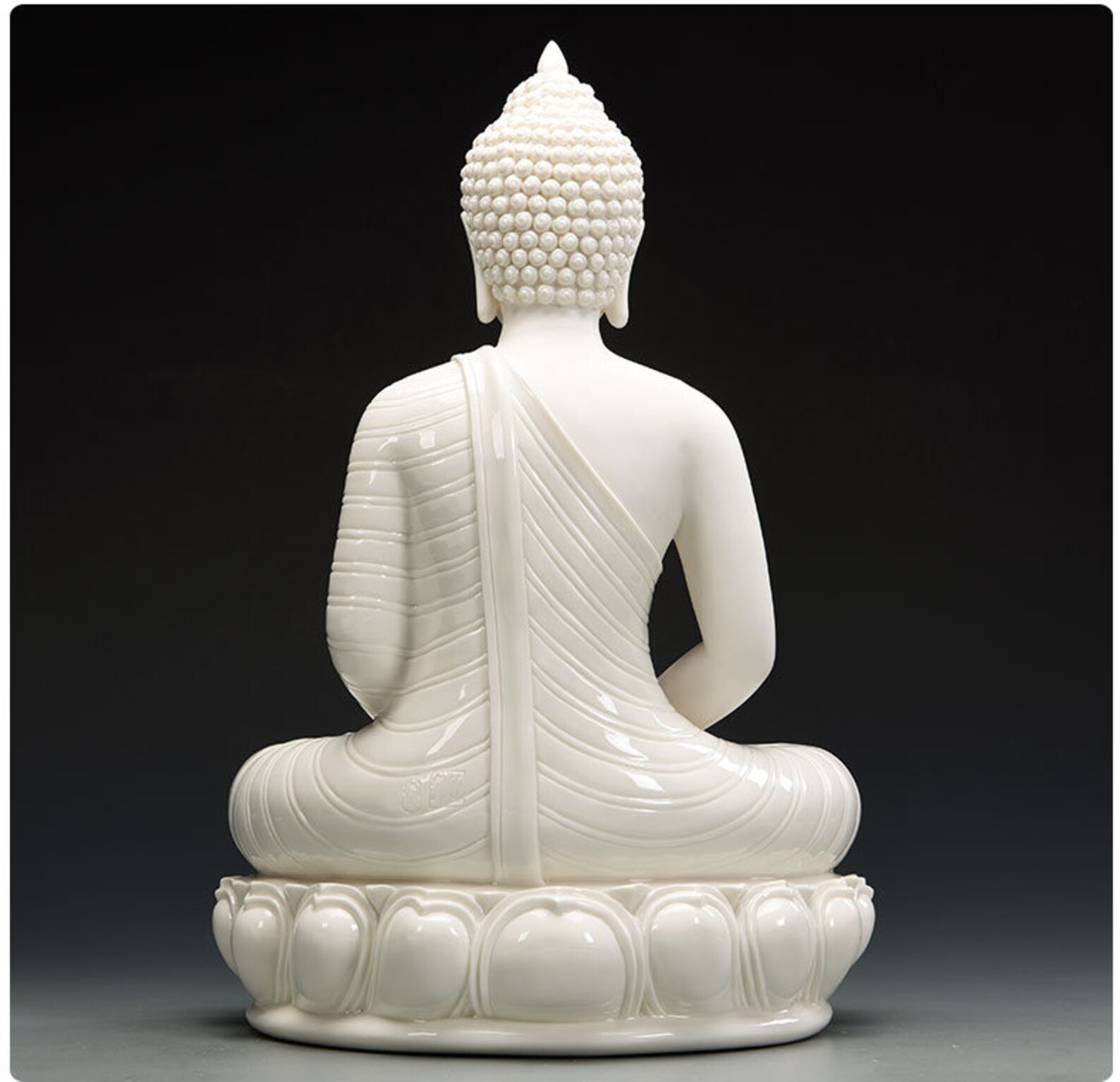 Ceramic/Porcelain Buddha Statue Ornament Dhyana Mudra Gift Etsy