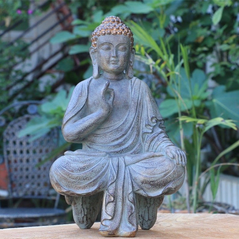 Handmade Buddha Statue Abhaya Mudra Outdoor Garden - Etsy