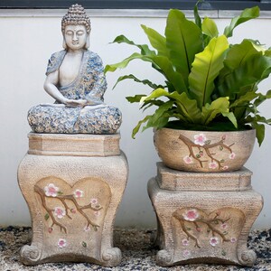 Handmade Buddha Statue Decoration Ornament Outdoor Garden Living Room Study Room Religion Spiritual Gifting for him or her image 3