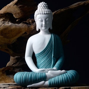 Blue Buddha Statue - Etsy New Zealand