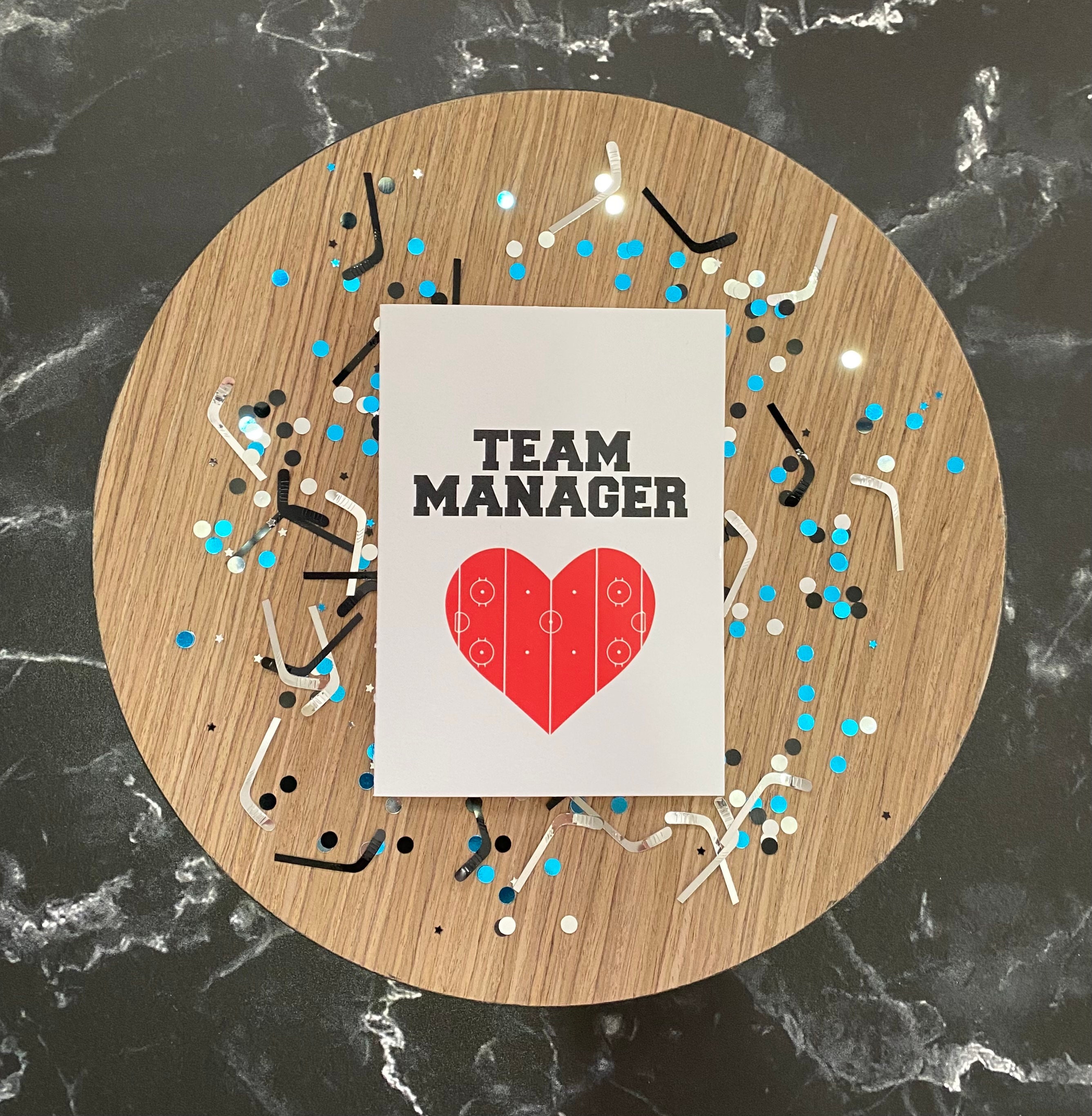 Hockey Team Manager Thank You Card Etsy