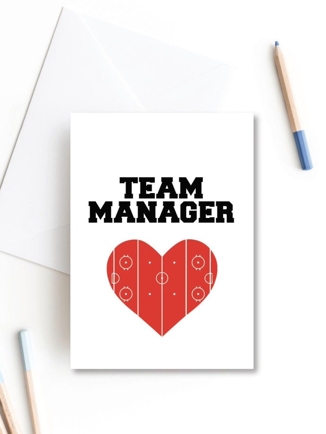 Hockey Team Manager Thank You Card Etsy