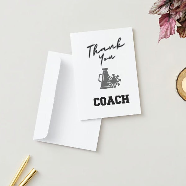 Cheerleading Coach Thank You Card