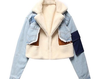 denim jacket with wool