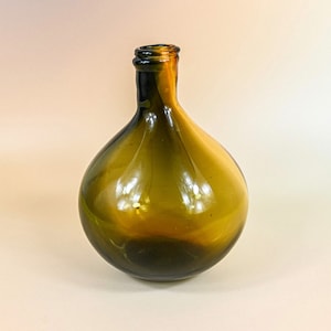 Vintage French Amber Demi-John, Made in France, Provence Style, Mediterranean Decor