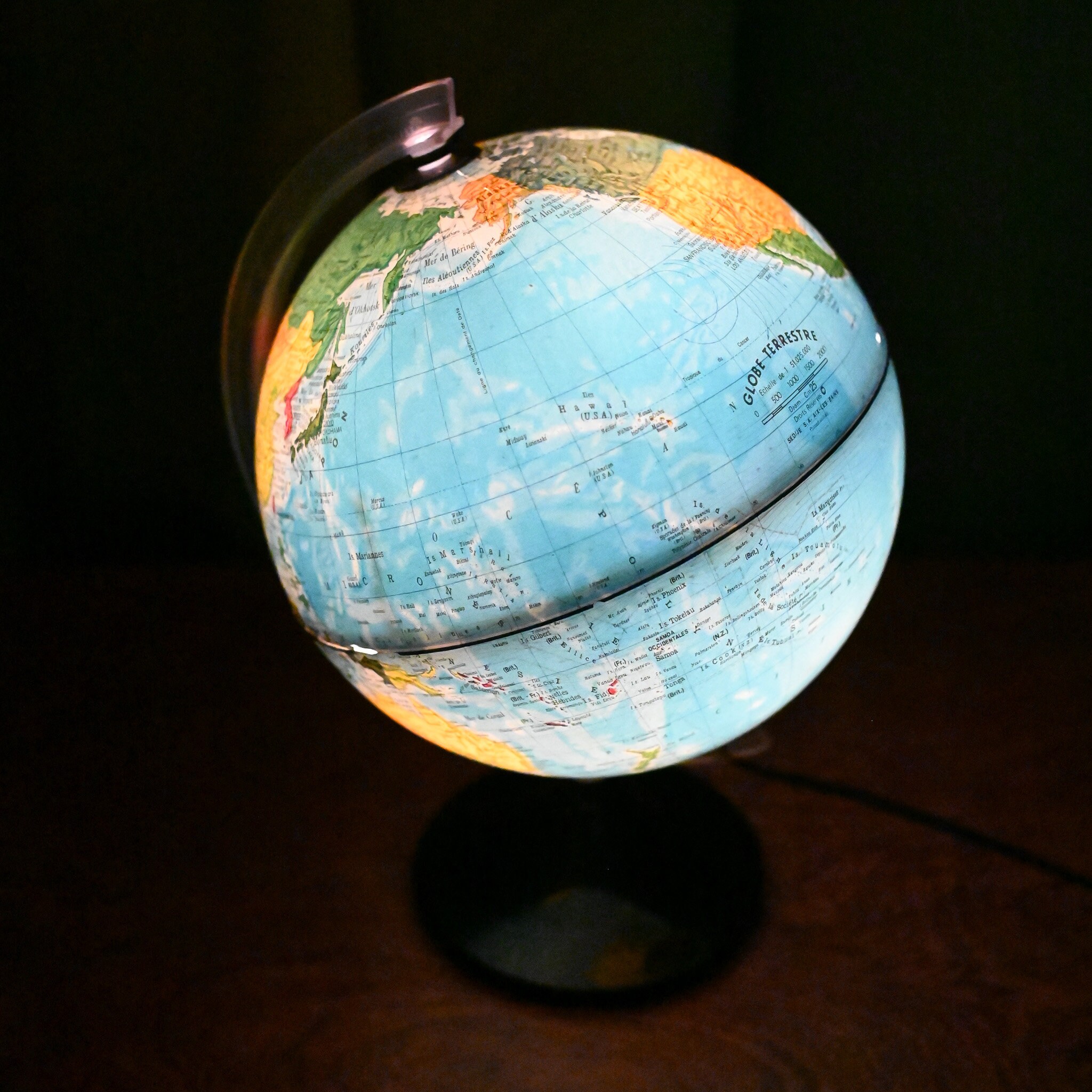 Lampe Globe Terrestre 30 Cm – Mappemonde Lumineuse Déco