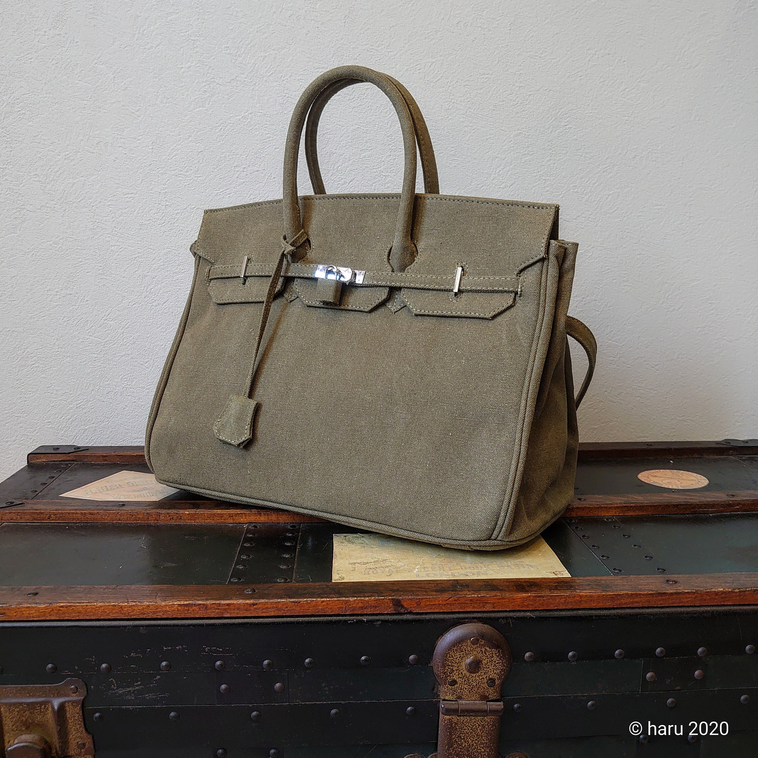 Bolso de candado de 2 vías de lona militar vintage 40size Etsy