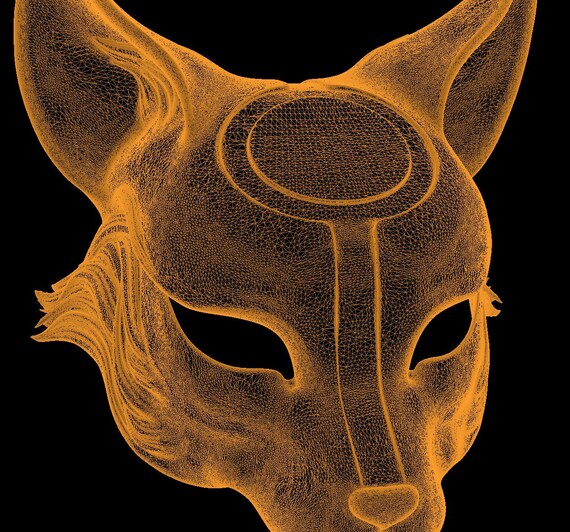 Kitsune Fox Mask STL 3D Model - Etsy Denmark