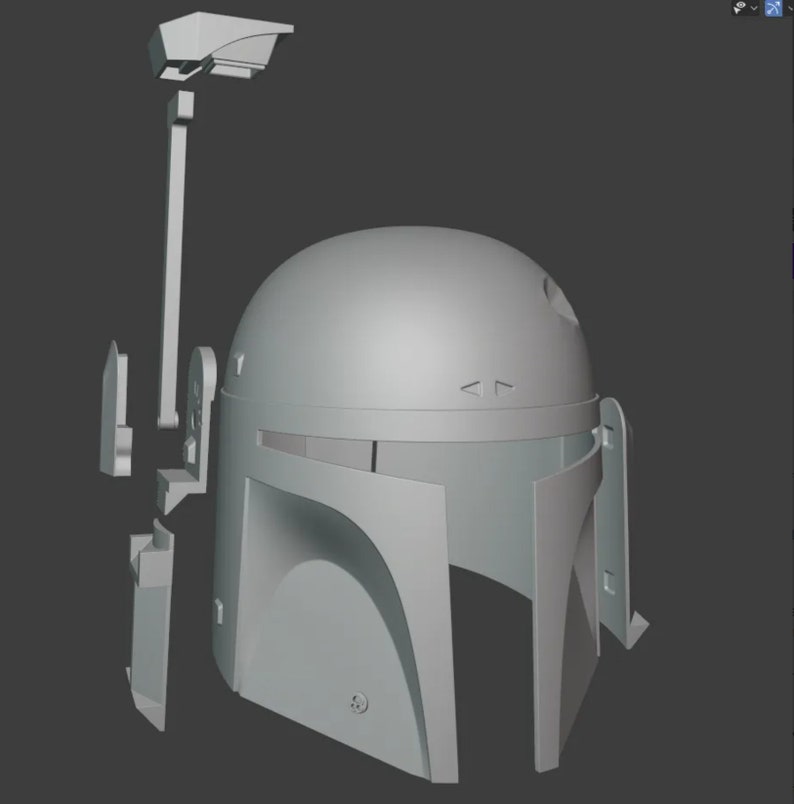 Boba Fett Helmet 3D Printable Model - Etsy