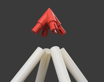 Giza Pyramid Corner Joints for PVC Pipes (3D Printable)