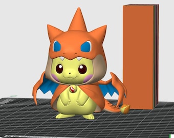 AMS Ready Poncho Pikachu Charizard Mega