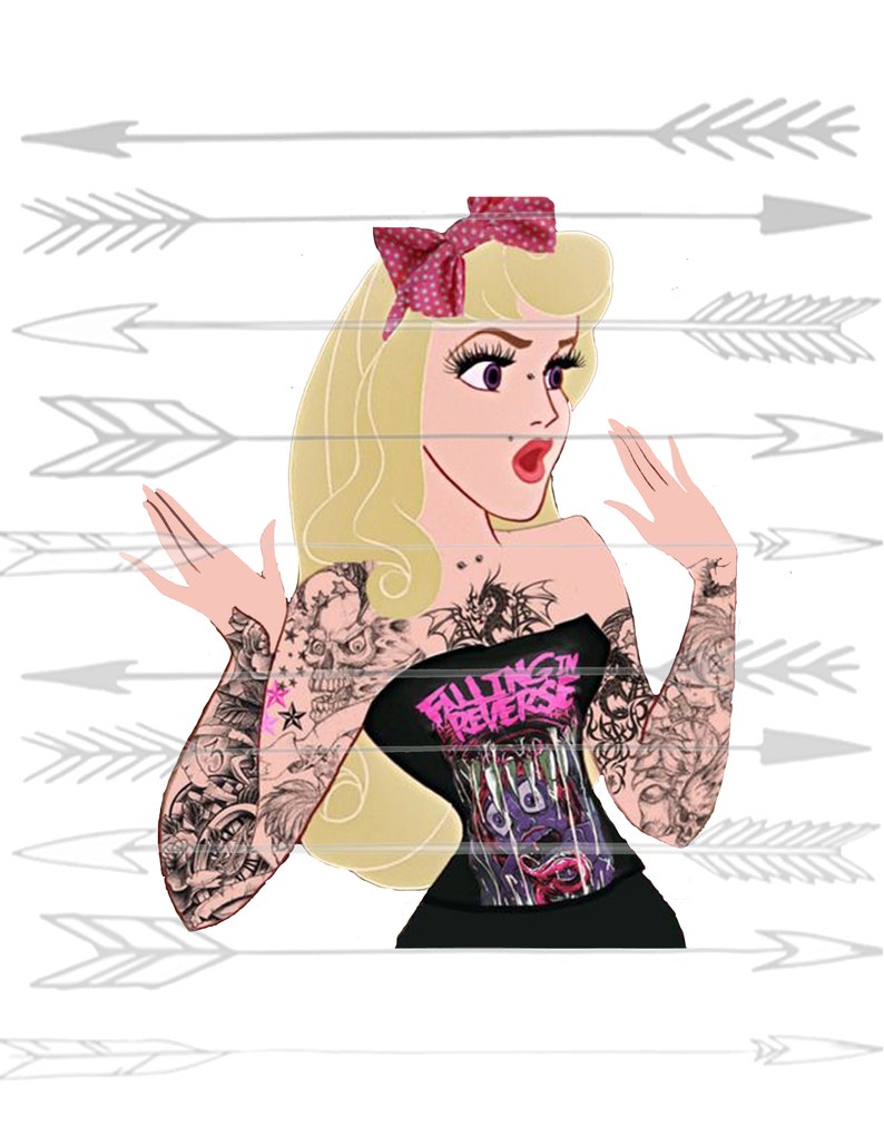 Punk Aurora Sleeping Beauty Ready To Press Sublimation Print