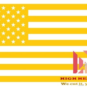 High Heat Duracoat Vinyl Stencil 2&quot; x 1&quot; - American Flag styling