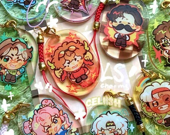 Life Series Phone Charms / Keychains - 2" Flat Acrylic Double-sided Design