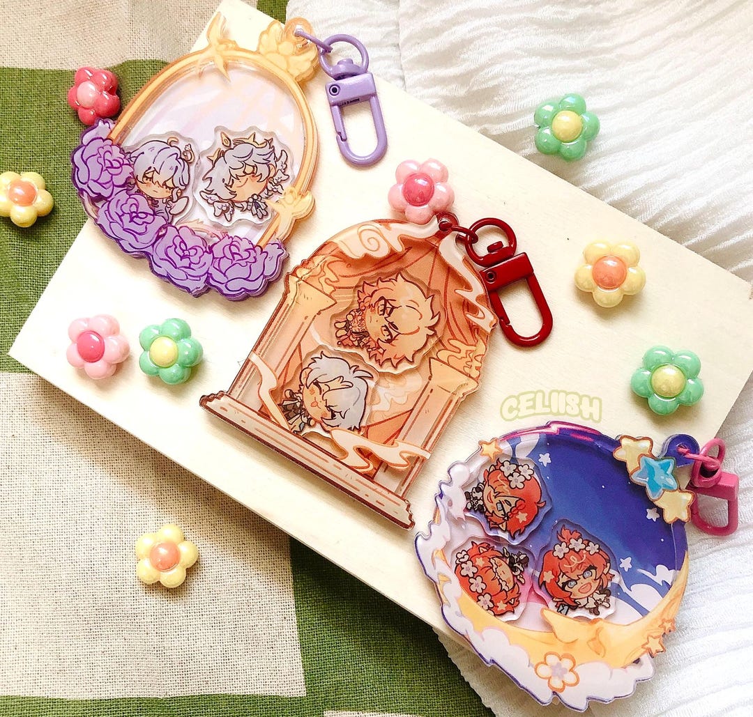 Honkai Star Rail Shaker Acrylic Charms - 2.75” Sunday, Robin, Tribbie ...