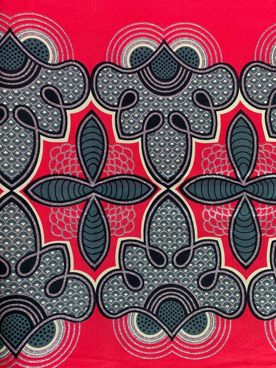 1 6 Yards African Pink Print Fabric by the YARD African Etsy