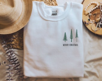 Minimal Christmas shirt, Christmas Tree Sweatshirt, Christmas Crewneck Sweatshirt, Christmas Shirts, Christmas Sweater, Winter Sweatshirt