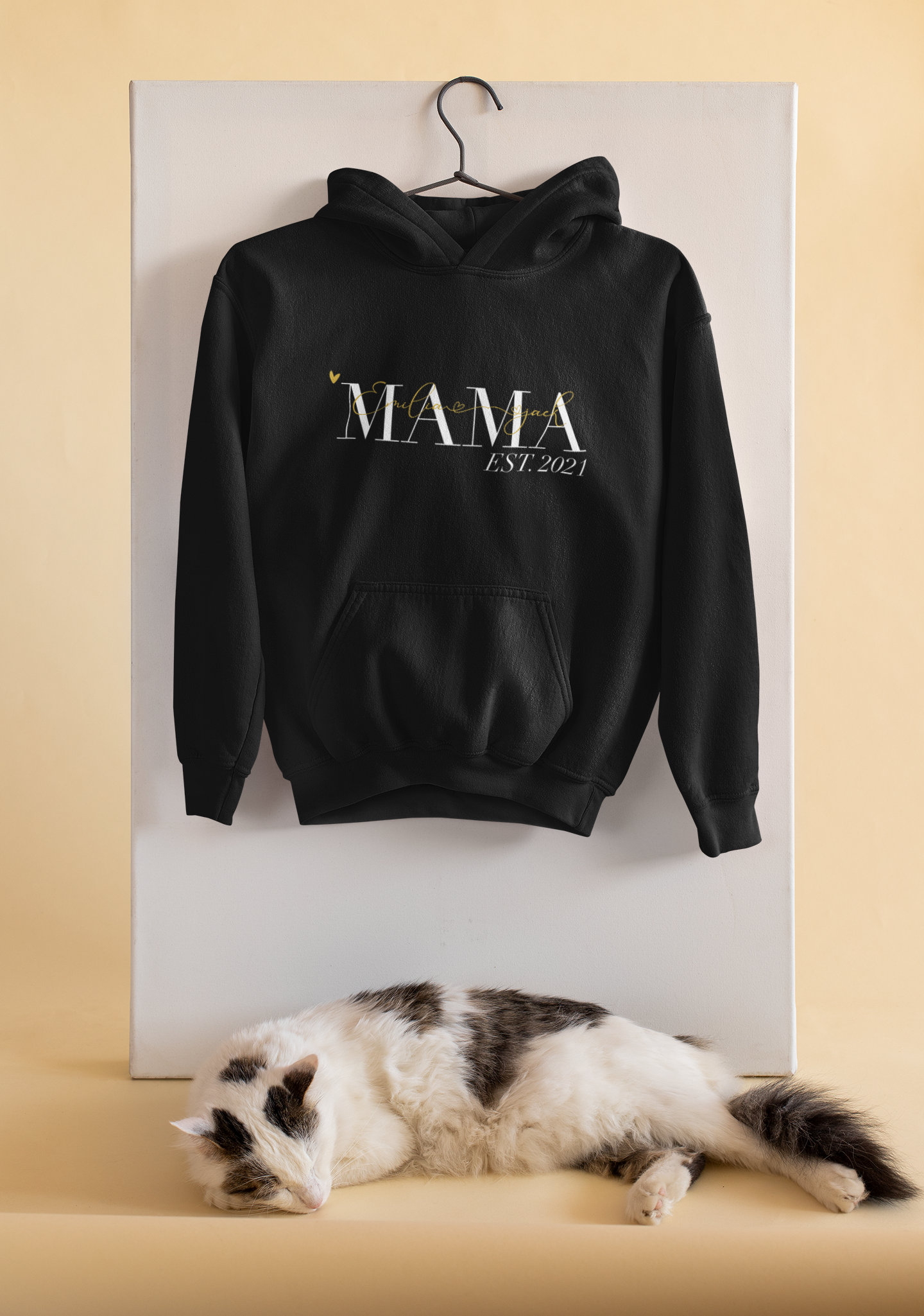 Custom Mom Hoodie With Kids Names, Personalized Hoodie, Gift for Mom
