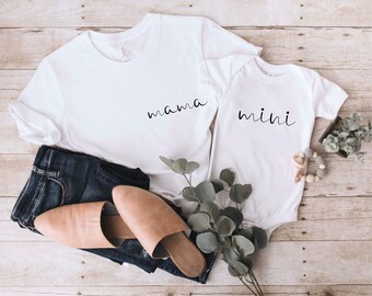Mama Tasche T-Shirt Mama und mich passende Set, Baby und Mama, Muttertag Shirts Muttertag Geschenk Mama Shirt Mama T-shirt Shirt für Mama Mama Shirt