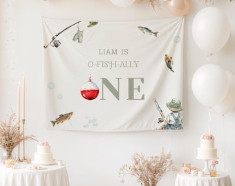 The Big One Fishing Backdrop - 5x3ft Photo Background For Fishing Theme Parties