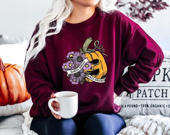 レトロハロウィンスウェットシャツ、ヴィンテージハロウィンスウェットシャツ、パンプキンスウェットシャツ、秋スウェットシャツ、ハロウィンパーカー、ハロウィンクルーネック