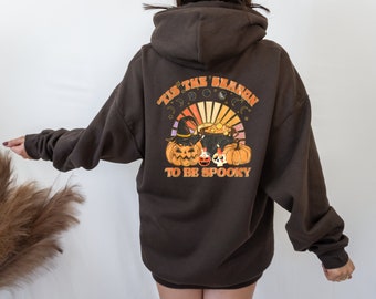 ヴィンテージ ハロウィン スウェットシャツ、レトロ ハロウィン スウェットシャツ、パンプキン スウェットシャツ、スケルトン パーカー、秋用スウェットシャツ、ハロウィン パーカー