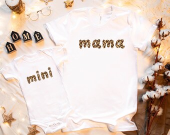 personalized mama Leopard,mama and mini Leopard,mama and mini shirt,mama and me,new mom gift,babyshower gift,christmas mom gift,mom and me