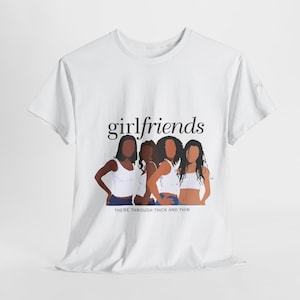 Personalized Girlfriends TV Show Shirt | 90s Black Sitcom Tee | Unisex Heavy Cotton T-Shirt | Matching Bestie Gift | Custom Name Shirt