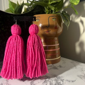 Yarn Earrings | Tassel Earrings | Yarn Tassels | Dangle & Drop | Single Knot Yarn Earrings| Mother's Day Gift | Gifts For Mom