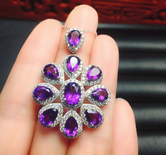 Amethyst jewelry deals etsy
